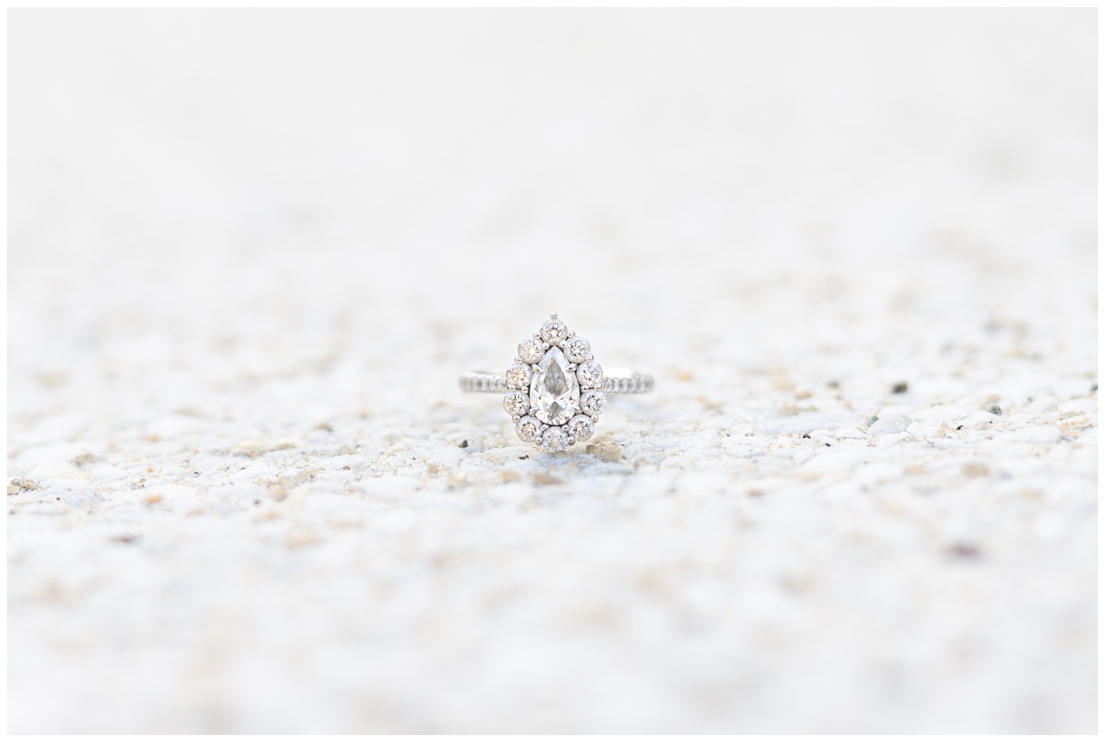 Marquise shaped diamond engagement ring