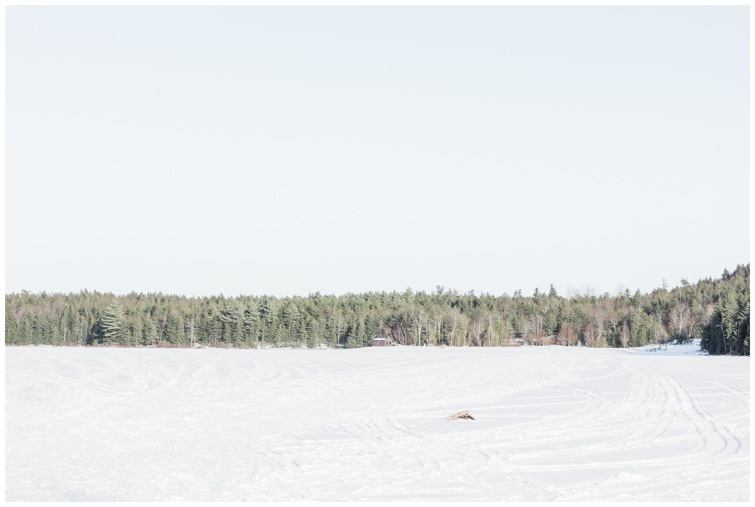 Frozen over lake at Kaaterskill Falls