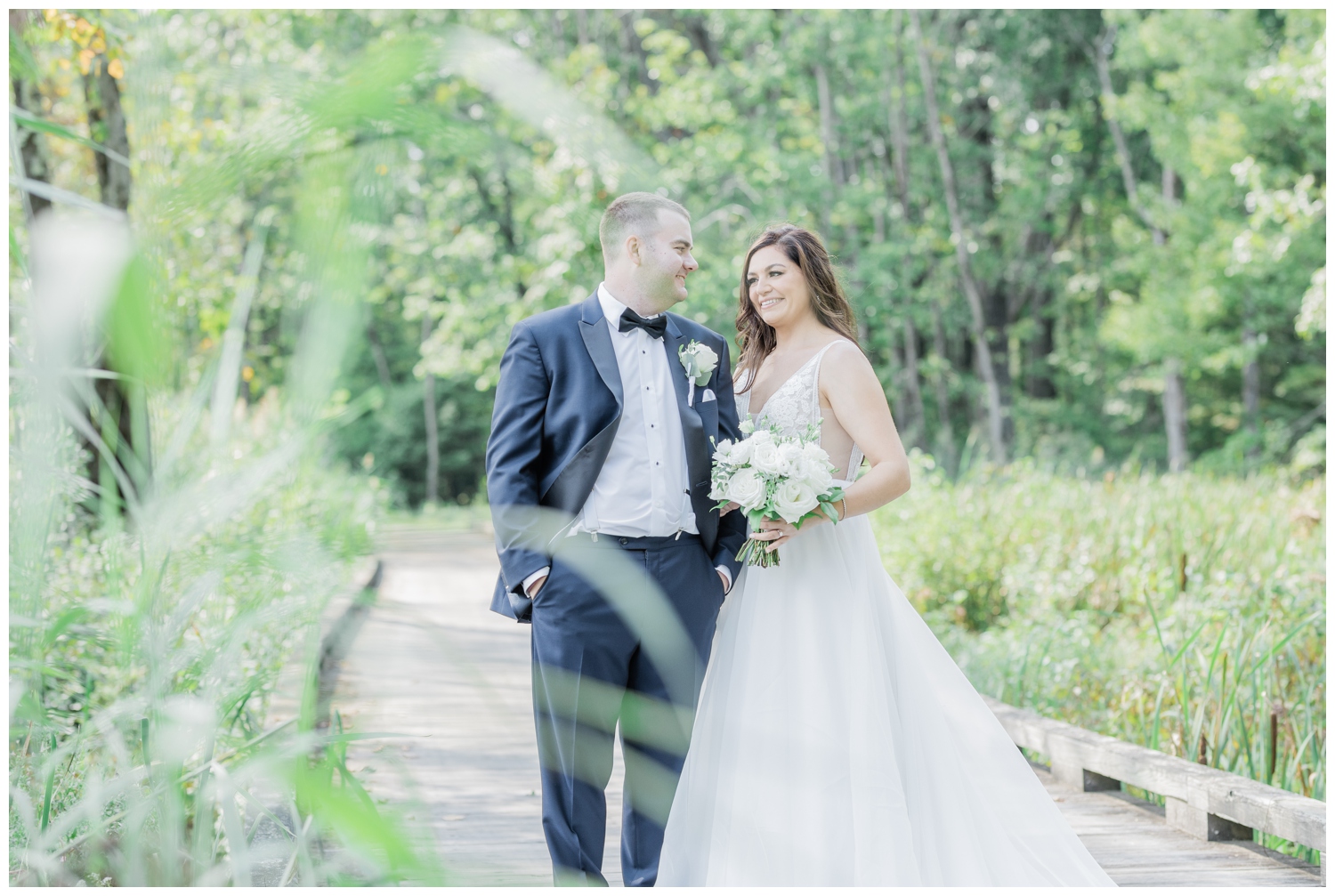 Wedding photograph at Saratoga National Golf Course on a bride in a light and airy style