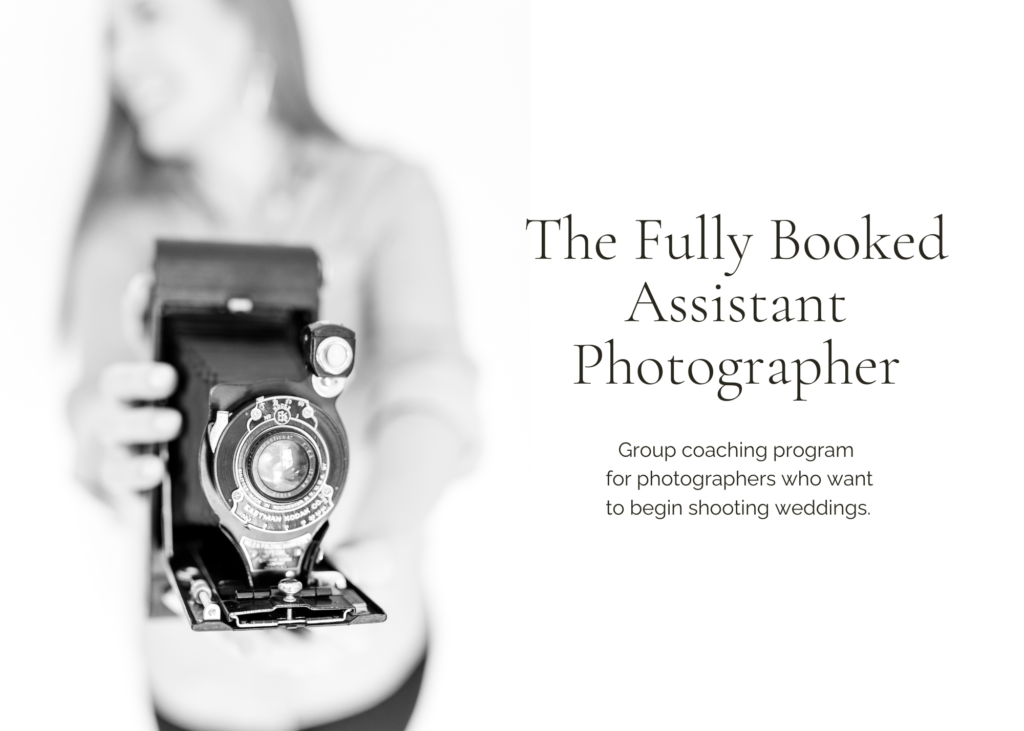 Group coaching program for photographer looking to begin shooting weddings.