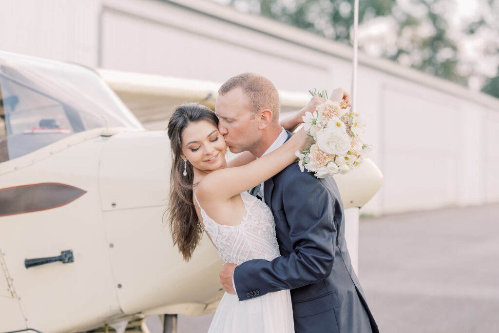 romantic bride and groom portraits in the Adirondacks