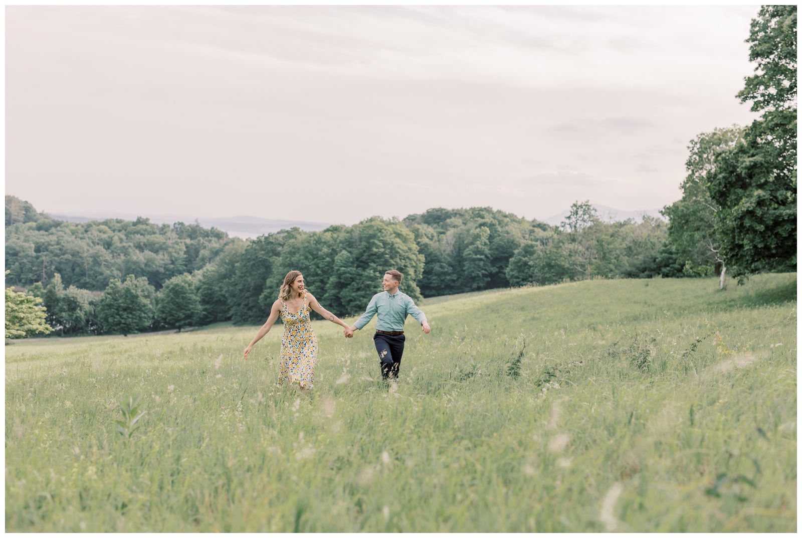 Hudson Valley Engagement session at Olana Historic Site.
