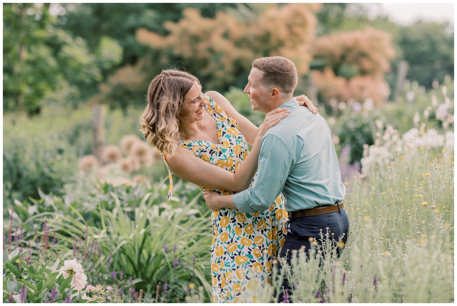 Playful engagement photos.
