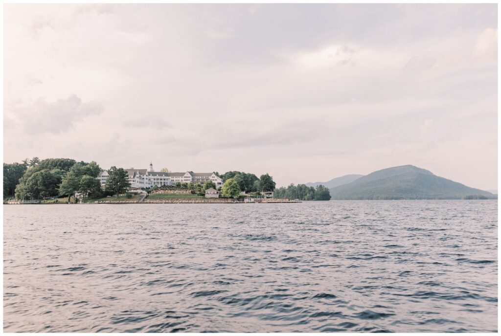 Landscape photo of the Sagamore Resort in Bolton Landing on Lake George.
