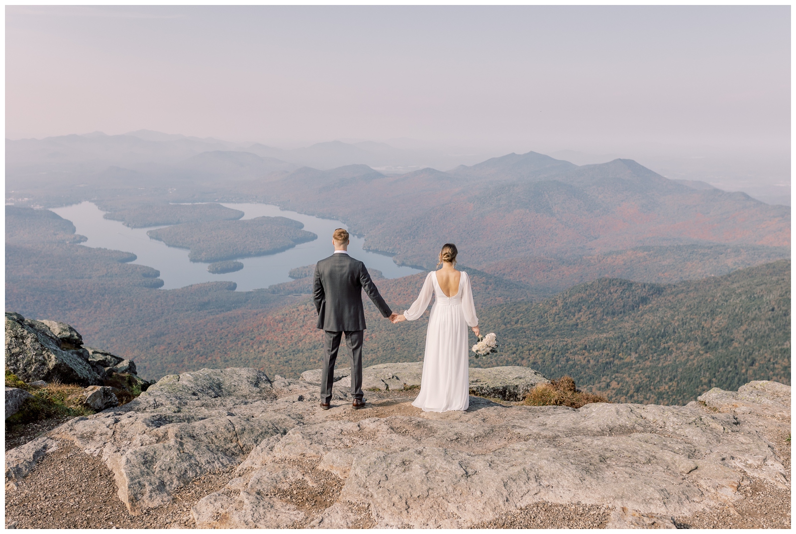 Adirondack Mountain Elopement at Whiteface during the Fall.
