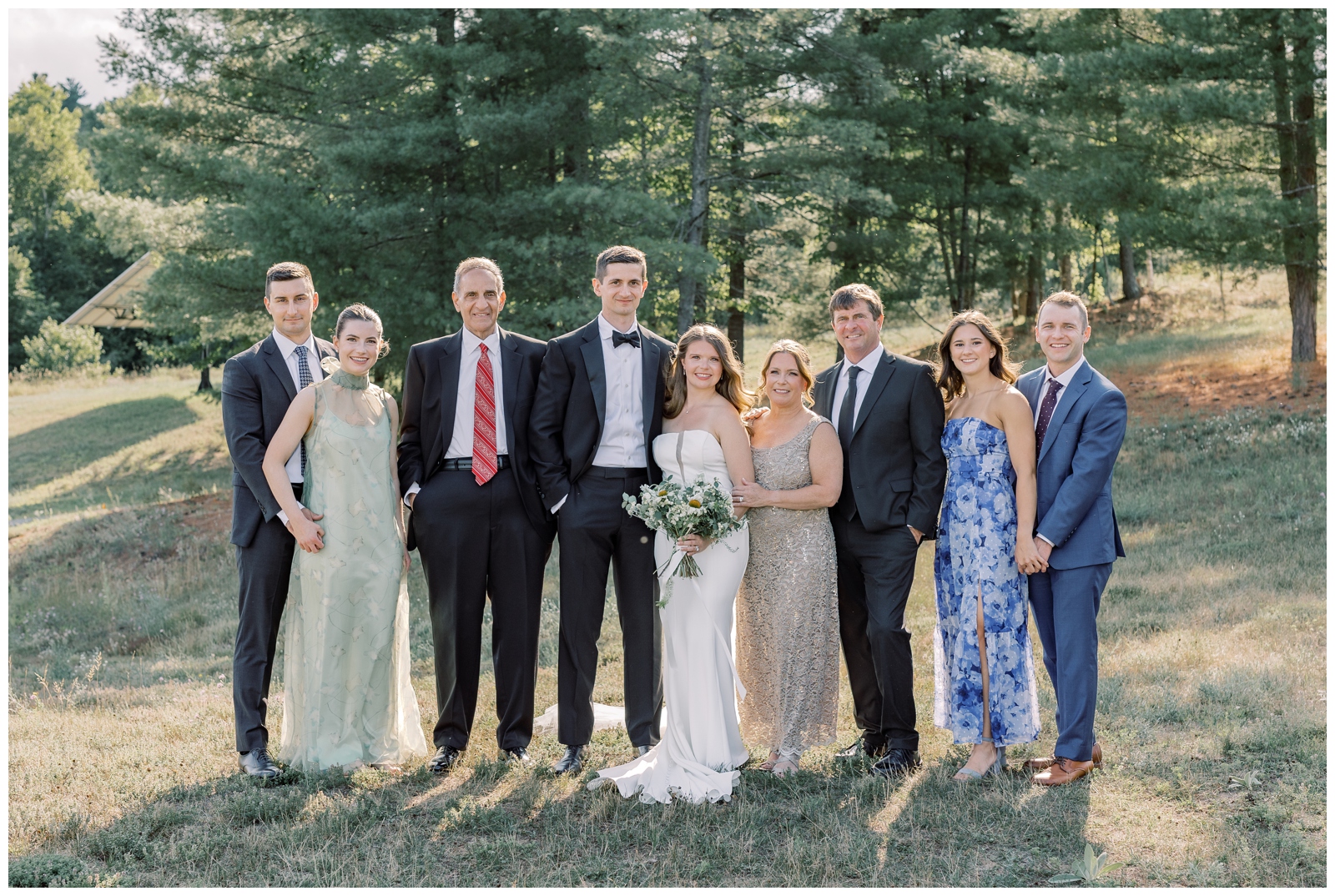 Family portraits after Airbnb wedding ceremony in the Adirondacks.