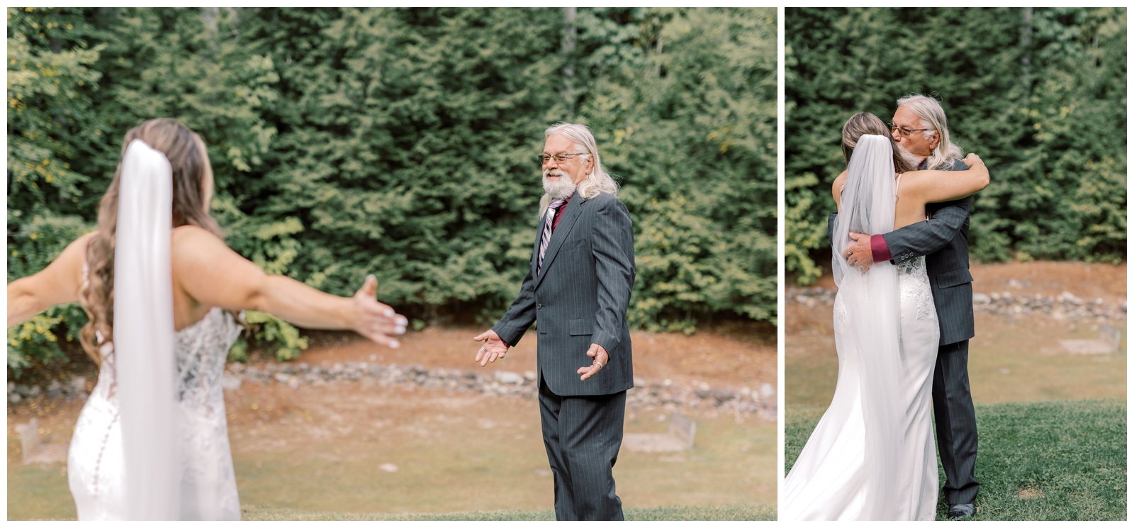 First Look with Bride and Father of the bride
